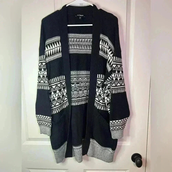 Express Long Pattern Cardigan - Picture 1 of 6